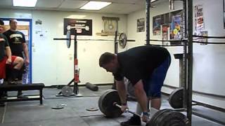 Brad Gillingham RAW Deadlift Training 310 KG 682 X 8  No BeltApril 2013 [upl. by Ahsikam]