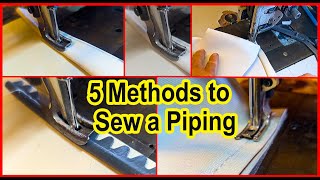 Upholstery TIPS  Five different ways to sew a Piping [upl. by Itnava]