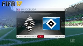 FIFA 17  Borussia Mönchengladbach vs Hamburger SV  BorussiaPark [upl. by Annaya]