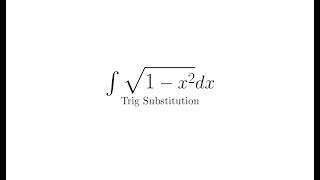 Integrate sqrt1x2dx With Trig Substitution [upl. by Ninon961]