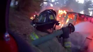 Firefighter Helmet Cam  Working Structure Fire [upl. by Alaine]