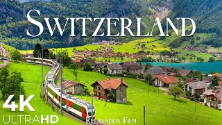 SWITZERLAND • 4K Relaxation Film Winter to Spring • Relaxing Music  Nature 4k Video UltraHD [upl. by Lissi]