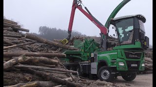 stärkster Holzhacker von Österreich  Jenz SFHacker HEM 821 Cobra hybrid  Hackgut Gansberger [upl. by Qifar]