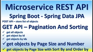 Microservice REST API Spring Boot  Spring Data JPA GET API – Pagination And Sorting  get by Page [upl. by Nye]