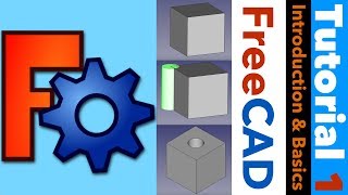 FreeCAD Tutorial 1  Introduction  Basics  Boolean [upl. by Asiat51]