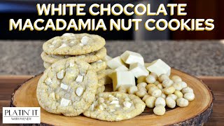 My CHEWY White Chocolate Macadamia Nut Cookies  Baked Favourites [upl. by Leval]