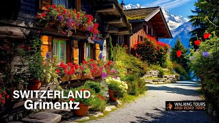 Grimentz SWITZERLAND  Swiss Village Tour  Most Beautiful Villages in Switzerland 4k video walk [upl. by Ennazus]