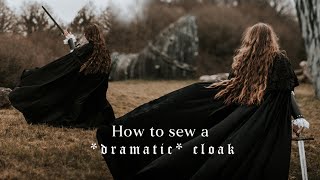 How to make a dramatic cloak  Simplicity pattern cinematic result included [upl. by Zoa]