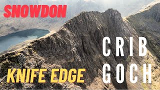 CRIB GOCH  THE KNIFE EDGE in 14 MINUTES 4K SNOWDON  WALES [upl. by Ahseiuqal]