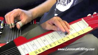 C6 Lap Steel Lessons  HD  Volume 1  Part B  by Lessons With Troy [upl. by Reniar]