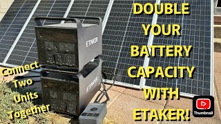 ETAKER M2000 CAN NOW JOIN TWO UNITS TOGETHER FOR DOUBLE THE BATTERY [upl. by Indyc]