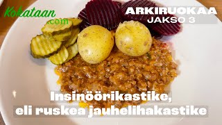 Insinöörikastike I jauhelihakastike I ARKIRUOKAA Jakso 3 4K [upl. by Omari]