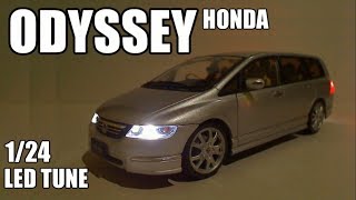 Diecast Cars Collection 124 HONDA ODYSSEY RB1 LED Scale Model Car [upl. by Knorring981]