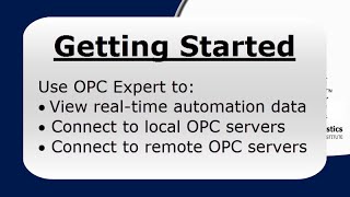 OPC Expert Getting Started [upl. by Oirasor]