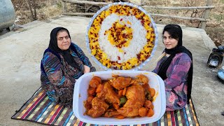 How to prepare chicken and barberry pilaf  Iranian Zereshk Polo  Barberry Pilaf  زرشک پلو [upl. by Michael]