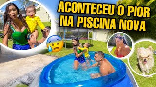 A PISCINA NOVA ALAGOU O QUINTAL DEU MUITO RUIM 😰 [upl. by Aliuqahs]