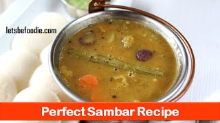 Sambar recipeHow to make perfect amp easy south indian sambharHotel sambarletsbefoodiecom [upl. by Pasia253]