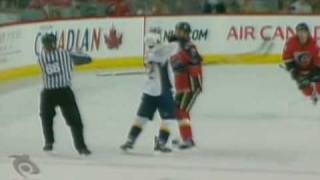 Jordin Tootoo vs Todd Bertuzzi Jan 30 2009  Sportsnet feed [upl. by Krahmer927]