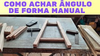 como achar ângulo de banco TAMBORETE de forma MANUAL  com madeira reciclada [upl. by Grew644]