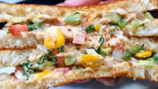 Crispy Bread Sandwich Recipe  Quick amp Tasty  Easy amp Delicious Bread Sandwich  A Simple Snacks [upl. by Aaren]