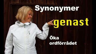 Lär dig svenska  Synonymer 1  Genast  71 undertexter [upl. by Eimmot280]