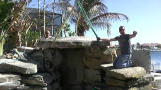 Building a Grotto Waterfall Pool by Lucas Lagoons Inc [upl. by Ahseital]