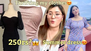 Giving my dress in just 250rs😱Thrifting Summer dress😍  Supriya Gurung [upl. by Eynobe]