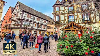 Kaysersberg Christmas Market 2022 🇫🇷 4K France Walking Tour [upl. by Novhaj]