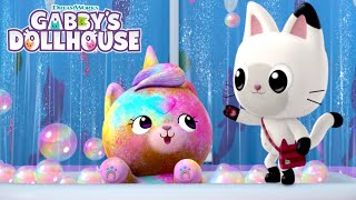 Kittycorns Bubble Bath Party with MerCat  GABBYS DOLLHOUSE  Netflix [upl. by Annua]