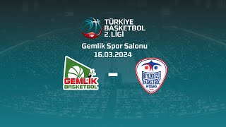 Gemlik Basketbol – Beylikdüzü Basketbol TB2L Playoff Eleme Turu [upl. by Hewes764]