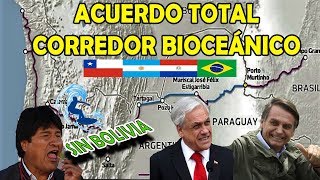 YA ES OFICIAL CHILE y BRASIL acuerdan corredor bioceánico junto a Paraguay y Argentina sin bolivia [upl. by Ellitnahc]