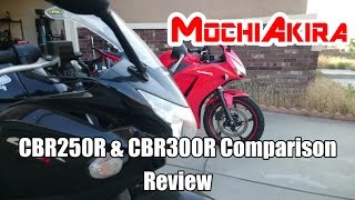 CBR250R amp CBR300R Comparison Review Which Bike to Get [upl. by Belia]