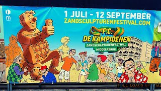 ZANDSCULPTURENFESTIVAL FC DE KAMPIOENEN IN MIDDELKERKE [upl. by Wolfy729]