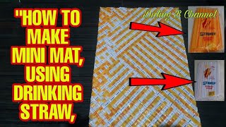 How to make Mini Mat  Placemats using drinking strawdiycraftsideasstrawcraftideas sthandmade [upl. by Yelyr767]