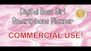 Commercial Use Digital Smartphone Boss Girl Planner [upl. by Quint]