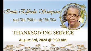 THANKSGIVING SERVICE amp REPAST IONIE ELFREDA SAMPSON [upl. by Temirf]