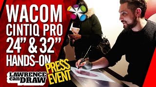 Wacom Cintiq Pro 24 AND 32 handson Review at London launch party [upl. by Nikolos]