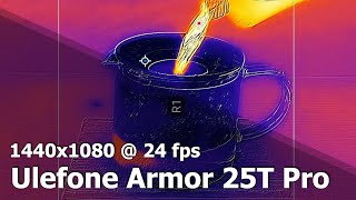 Ulefone Armor 25T Pro  1440x1080 thermal camera video sample [upl. by Yzdnil713]