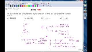 GATE 1998 ECE An equivalent 2s complement representation of the 2s complement number 1101 is [upl. by Haile]