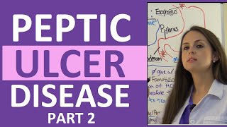 Peptic Ulcer Disease Pharmacology and Nursing Care  Gastric and Duodenal Ulcer NCLEX Lecture Part 2 [upl. by Ruttger]