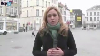 Female reporter attacked live on air in Molenbeek during reporting [upl. by Gizela]