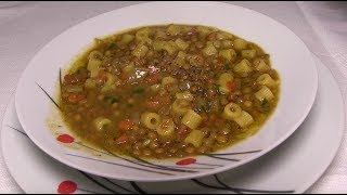 Pasta con Lenticchie Ricetta Vegana Chef Stefano Barbato [upl. by Ehcnalb]