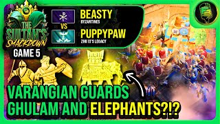 AoE4  Byzantine Elephants STAMPEDE wVarangian Guards 🐘  DLC Showmatch 57 [upl. by Thayer]