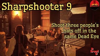 Sharpshooter 9 3 Hat Shots in the Same Dead Eye RDR2 Story PS5 [upl. by Atsillac]