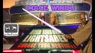 Star Wars  Build your own Mace Windu Lightsaber toy at Disneyland [upl. by Duncan]