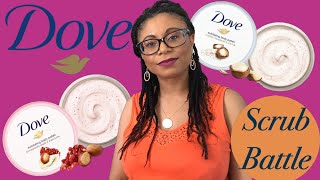 Dove Exfoliating Body Scrubs crushed macadamia amp rice milk and pomegranate seeds amp Shea butter [upl. by Yenahpets45]