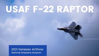 2021 Geneseo Airshow USAF F22 Raptor Demo Team [upl. by Pigeon787]