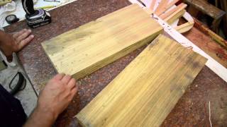 Luthier Wood Review African Zebrawood for Les Paul Tele Tops tonewood [upl. by Odirfliw171]