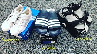 Unboxing  Adidas I Superstar IIAdilette Cloudfoam III Cyprex Ultra 2 [upl. by Natalie]