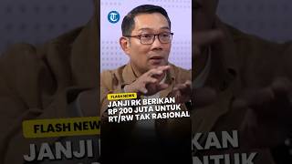 Pengamat Nilai Janji RK Beri Dana Rp 200 Juta RTRW di Jakarta Bernuansa Gratifikasi amp Tak Rasional [upl. by Clarkin]